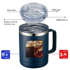 MI511CD 12oz Stainless Steel Insulated Coffee Mug with Handle