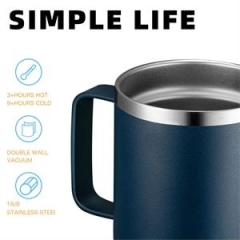MI511CD 12oz Stainless Steel Insulated Coffee Mug with Handle