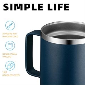 MI511CD 12oz Stainless Steel Insulated Coffee Mug with Handle