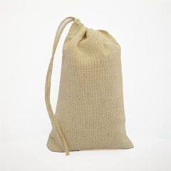 MI566CD 8"x10.5" 100% Cotton Single Draw Rope Carrying Pouch