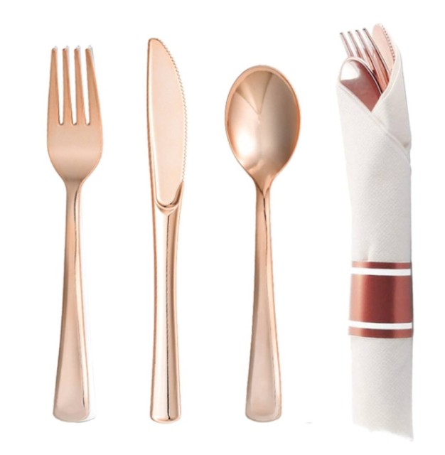 Pre Rolled Plastic Silverware Sets for Parties