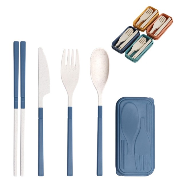 Portable Foldable Travel Utensil Set With Case