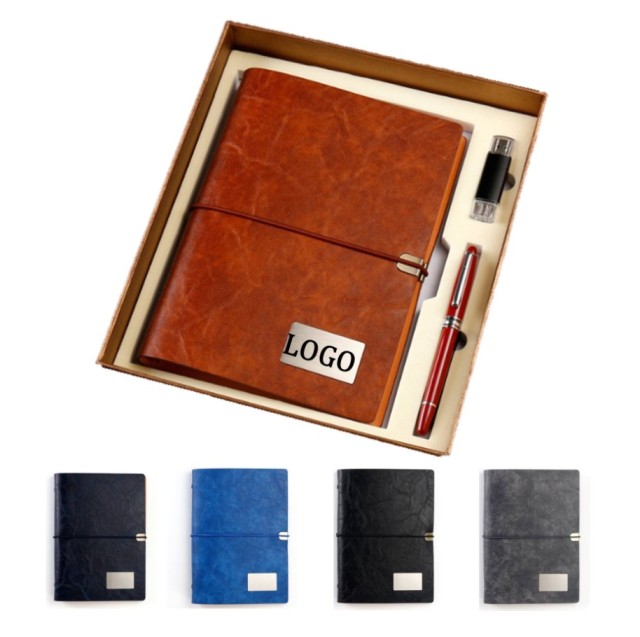 Business Gift Set Refillable Journal/Pen/Flash Drive