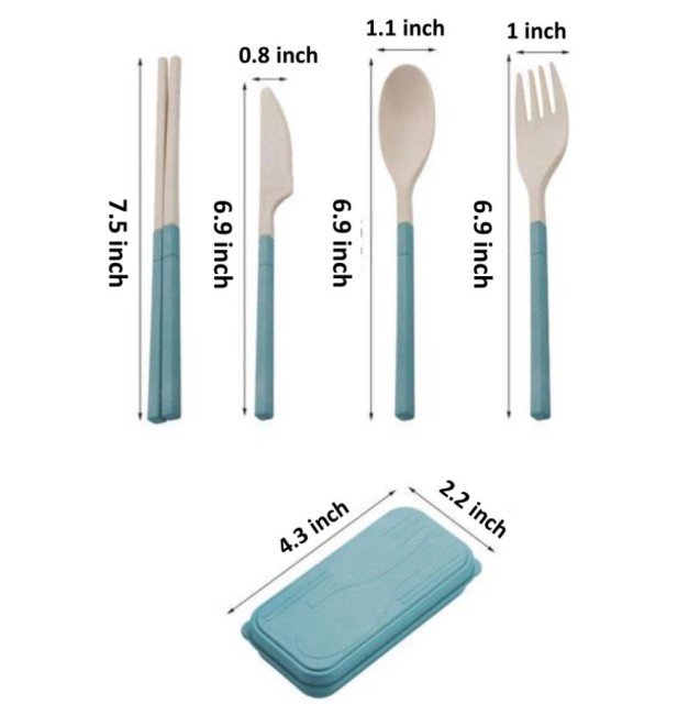 Portable Foldable Travel Utensil Set With Case