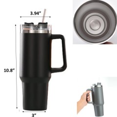 40oz Vacuum Stainless Steel handle Tumbler with Straw lid