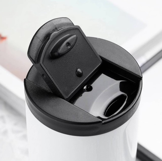 14oz Double Wall Insulated Coffee Mug With Lid