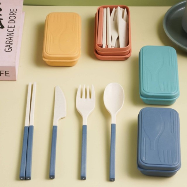 Portable Foldable Travel Utensil Set With Case