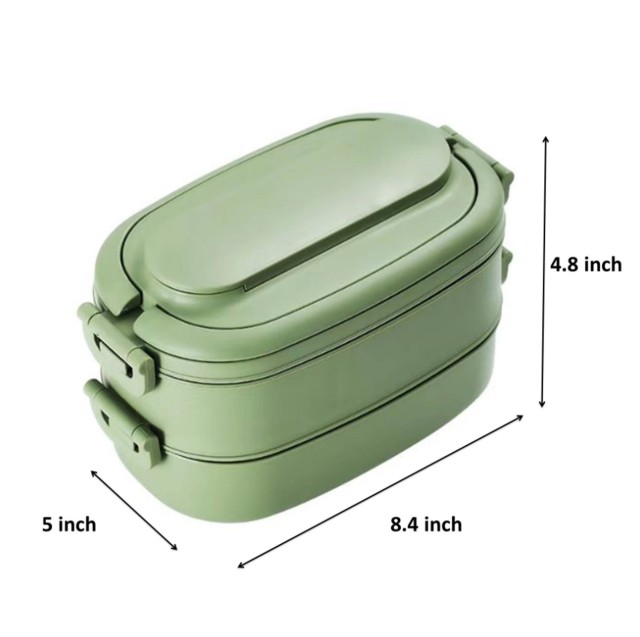 Stackable Bento Lunch Box With Cutlery Set