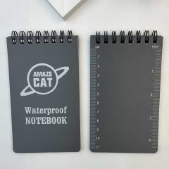 Wirebound Waterproof Spiral Steno Memo ruler pocket notepad