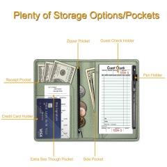 Restaurant Guest Check Presenters Waiter Wallet Server Book