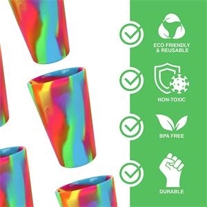 16 oz Food-grade Silicone Pint Cups