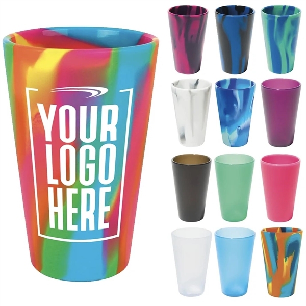 16 oz Food-grade Silicone Pint Cups