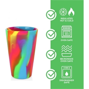 16 oz Food-grade Silicone Pint Cups