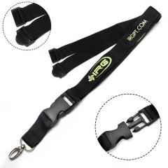 Polyester Neck Lanyard with Safety Buckle Oval Clasp