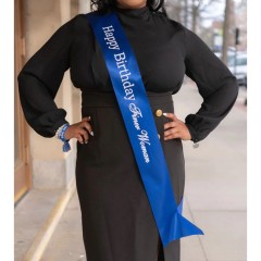 Personalized Silk Birthday Girl Party Sash