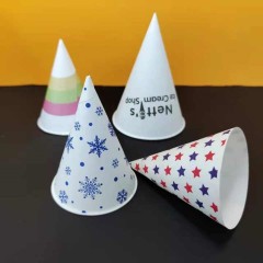 3.7oz 6oz Eco-Friendly Hotel Aerodrome Office Paper Cone Cup