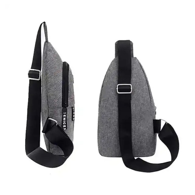 Sport Crossbody Sling Backpack W/ Earphone Hole