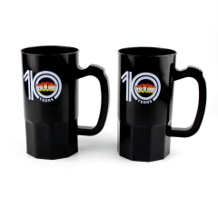 23oz plastic draft beer mug with handle