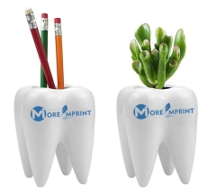 Tooth Shaped Planter Pot, Pen Pencil Holder