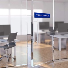 Brushed Brass Metal Wall Office Name Plate