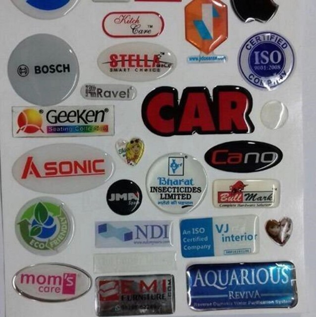 3D Label Printing Epoxy Domed Resin Sticker