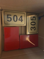 Brushed Brass Metal Wall Office Name Plate