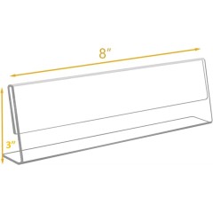 8"W x 3"H Acrylic Office Name Plate desk label sign holder