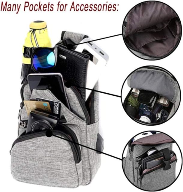 Oxford Waterproof Crossbody satchel W/USB Charging Port