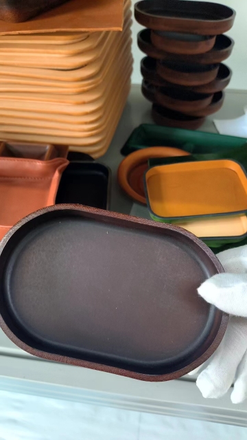 Valet Leather Tray With Embossed LOGO