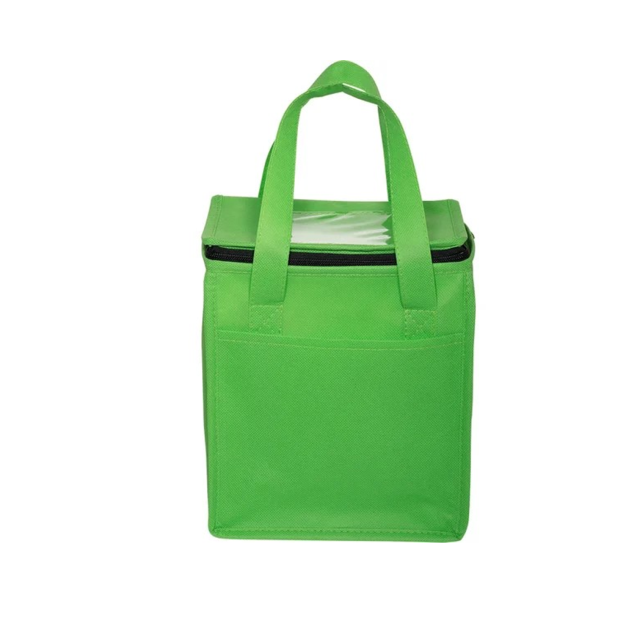 Customized Non-Woven Cubic Lunch Bags with ID Slot