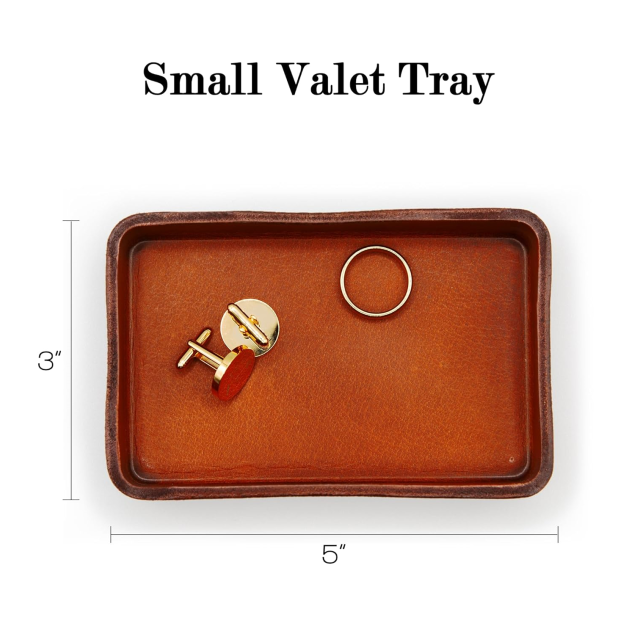 Valet Leather Tray With Embossed LOGO