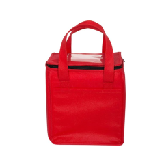 Customized Non-Woven Cubic Lunch Bags with ID Slot