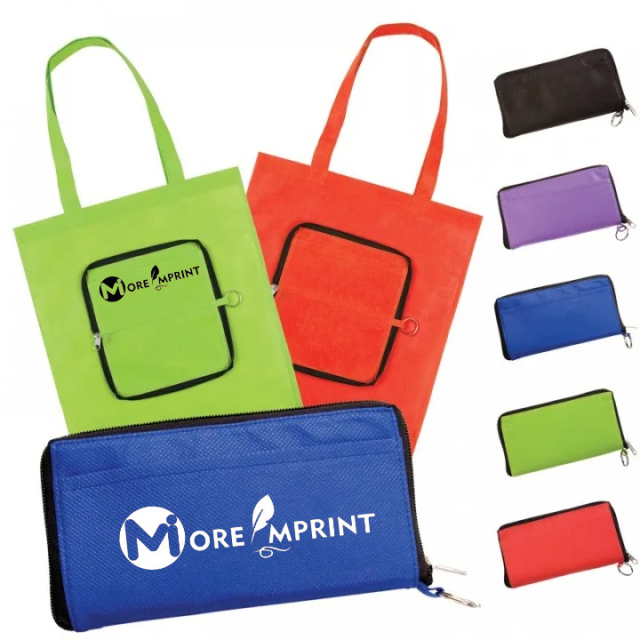 Customized Easy Fold-Away Tote Bag