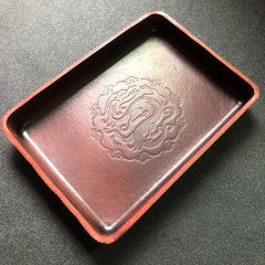 Valet Leather Tray With Embossed LOGO