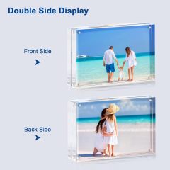5X7 Inch Acrylic Magnetic Double Sided Clear Picture Frame