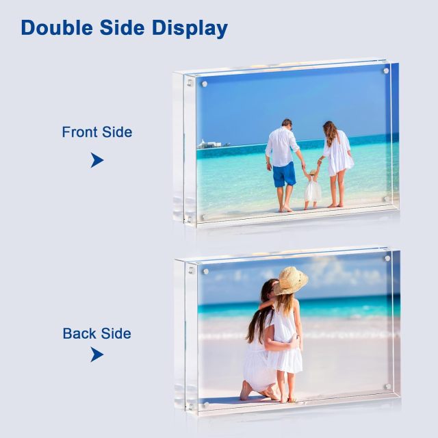 5X7 Inch Acrylic Magnetic Double Sided Clear Picture Frame
