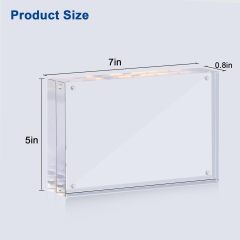 5X7 Inch Acrylic Magnetic Double Sided Clear Picture Frame
