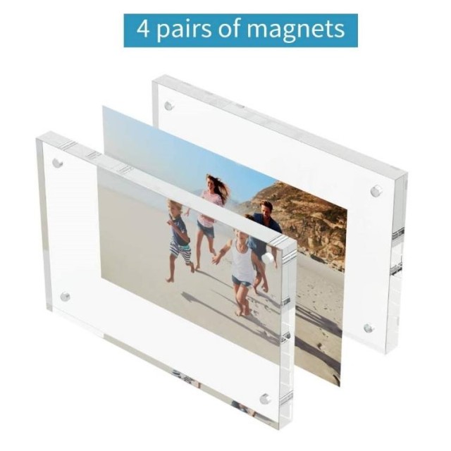 5X7 Inch Acrylic Magnetic Double Sided Clear Picture Frame