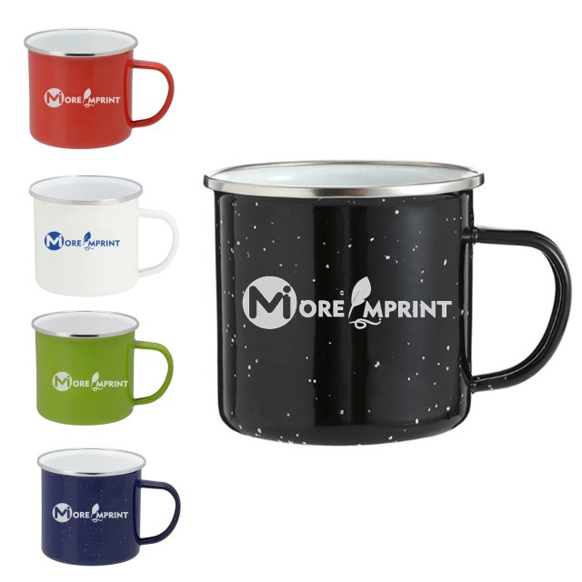 16oz Black Speckled Stainless Steel Campfire Mug