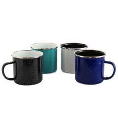 16oz Black Speckled Stainless Steel Campfire Mug