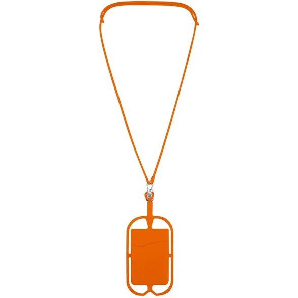 Logo Silicone Lanyards with Phone Holder and Wallet