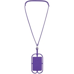 Logo Silicone Lanyards with Phone Holder and Wallet