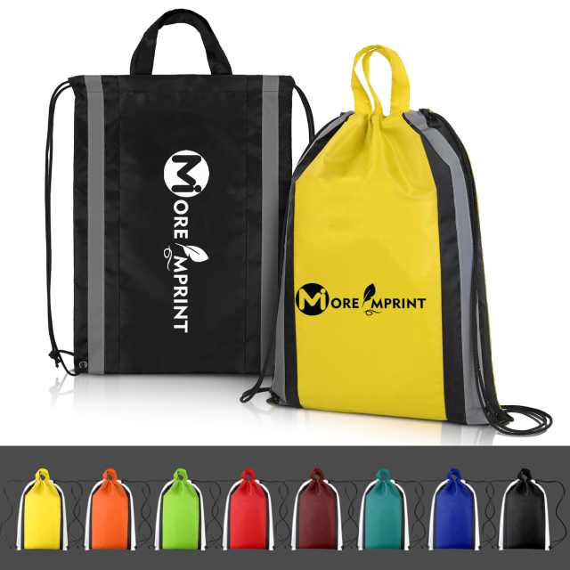 Reflective Safety Drawstring Backpack