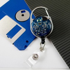 Recycled Circuit Board Retractable Badge Holder