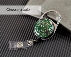 Recycled Circuit Board Retractable Badge Holder
