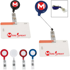 Zion Domed Retractable Badge Holder with Slip Clip