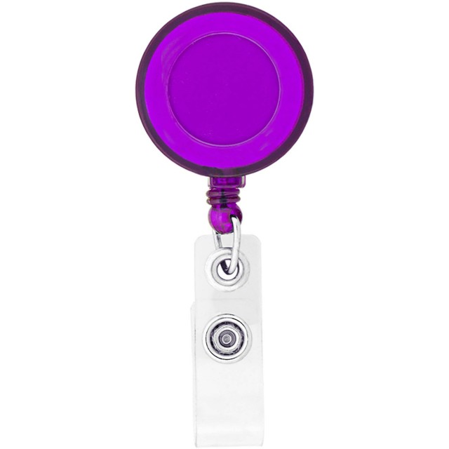 Zion Domed Retractable Badge Holder with Slip Clip