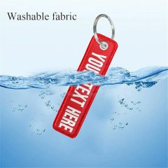 Two Sided Embroidered Key Ring 5"