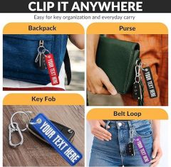 Two Sided Embroidered Key Ring 5"