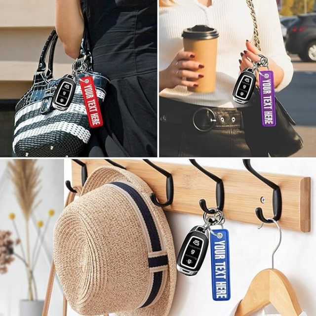 Two Sided Embroidered Key Ring 5"